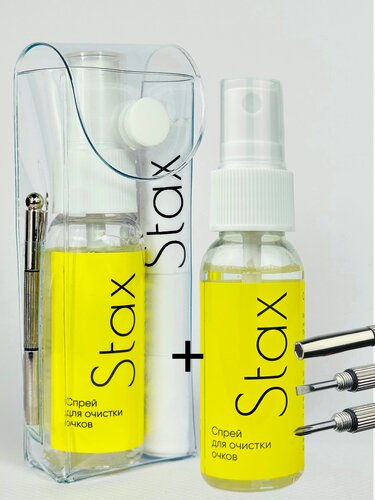 Изображение товара Спрей для очков очищающий и салфетка для очков микрофибра