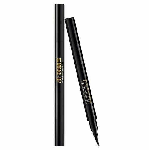 Подводка-фломастер для глаз Eveline Art Professional make-up водостойкая черная, 4мл