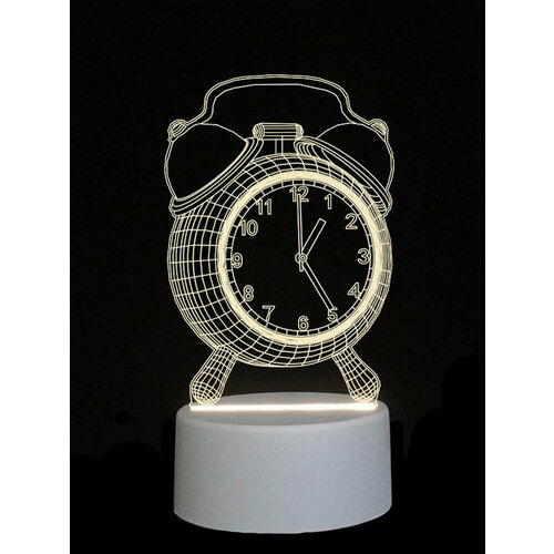 Светильник ночник 3D светодиодный LED подарок на новый год Цвет Пурпурный 1299₽