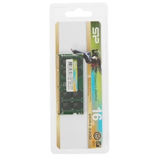 Память DDR4 SODIMM 16Gb, 3200MHz Silicon Power (SP016GBSFU320B02)
