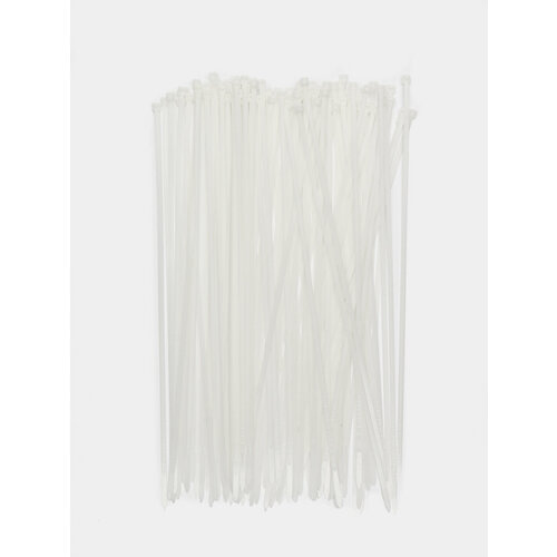 Хомут-стяжка нейлоновый 4 х 300 мм 100 штук Цвет Белый 999₽