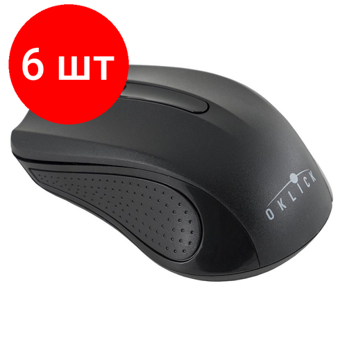 Комплект 6 штук, Мышь компьютерная Oklick 225M черный оптическая (1200dpi) USB (2but) мышь oklick 225m