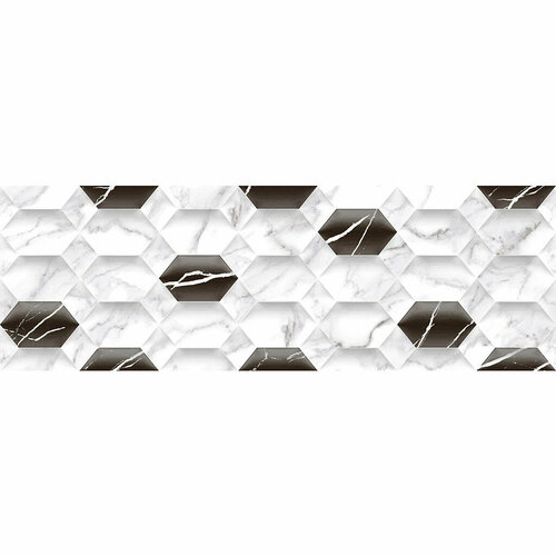 Стена Gravita Carara hexa dec 30x90 см ректиф. глянц. супербелый (78801846) (1.08 м2)