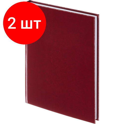 Комплект 2 штук, Ежедневник недатированный А5, Ideal бордовый 136л. 3-122/04 3-122/04