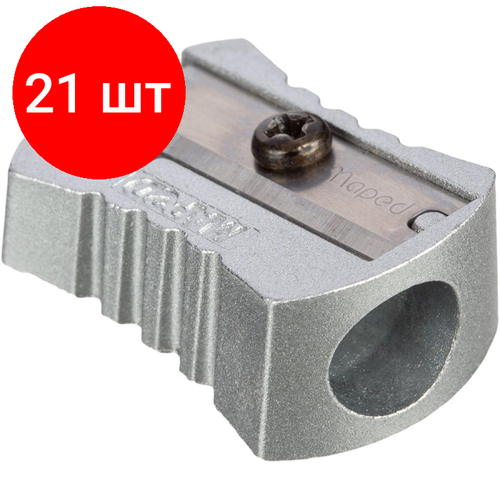 Комплект 21 штук, Точилка Maped METAL 1 отверстие, металл,506600