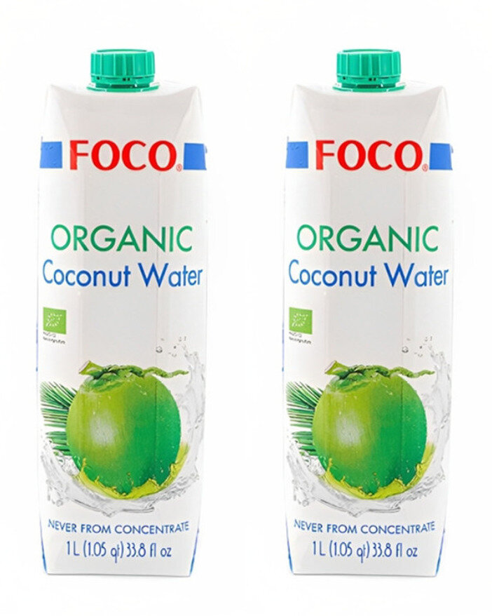 FOCO Кокосовая вода органическая, 1 л, 2 шт