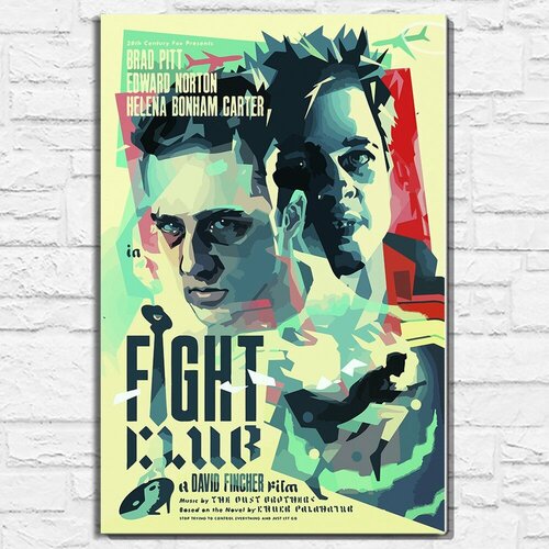 фото Картина по номерам на холсте фильм бойцовский клуб (fight club, тайлер дёрден, финчер) - 13685 в 60x40 бруталити