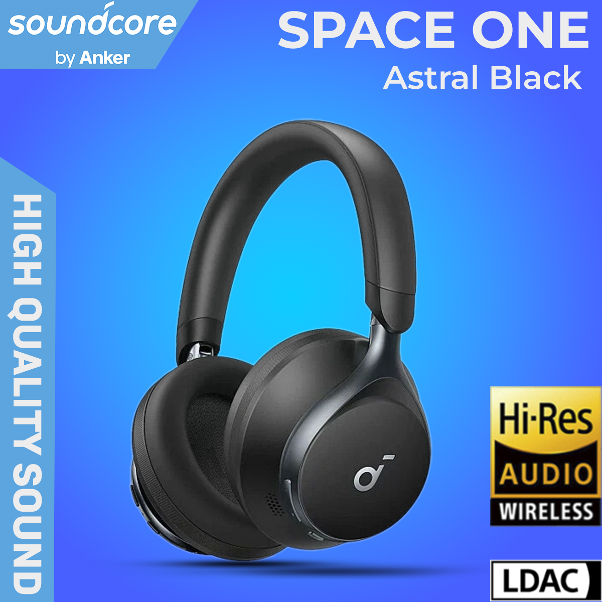 Наушники беспроводные полноразмерные Soundcore Space One (Q40) / Наушники беспроводные с шумоподавлением, черный