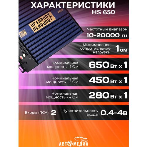 Усилитель автомобильный HeadShot 650 915000₽