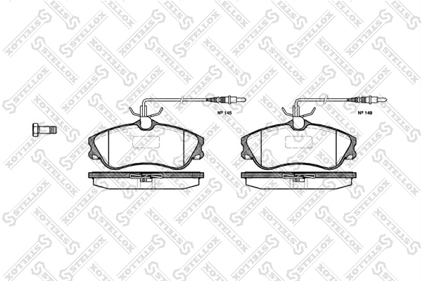 Колодки дисковые п. Peugeot 306 1.8-2.0H перед Stellox 645 004B-SX