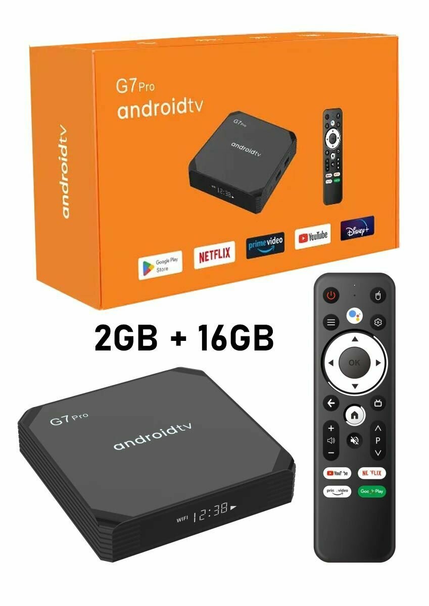 Телевизионная приставка ugoos G7 Pro 2/16 Amlogic S905Y4 ATV box 4K Android 11 BT voice remote