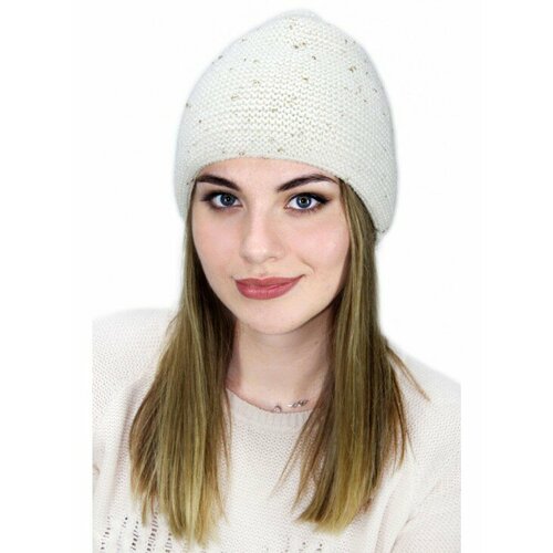 фото Шапка lemmex шапка "чесси", размер 55-56, белый
