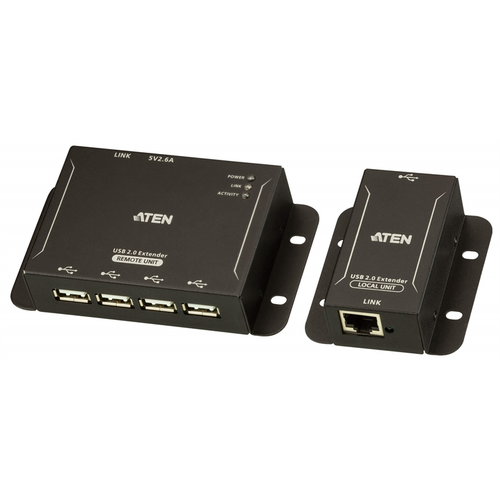 Удлинитель ATEN 4-Port USB 2.0 CAT 5 Extender (up to 50m) (UCE3250-AT-G) удлинитель aten 4 port usb 2 0 cat 5 extender up to100m uce32100 at g