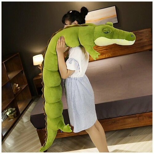 Мягкая игрушка Крокодил (Кайман) Светло-Зеленый, 120 см