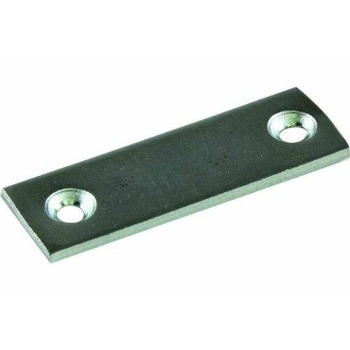 Мебельная прямая пластина ЦКИ 50x15x2 мм, 2 отверстия, Ц 20 шт. 25532