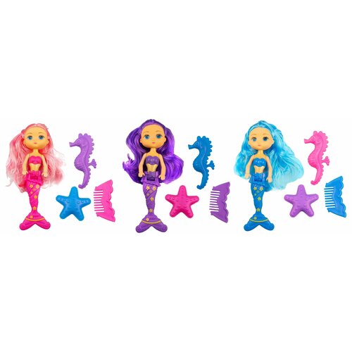Кукла Qunxing toys Русалка с аксессуарами, 18 см