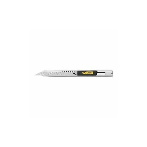 Нож строительный Olfa 9 мм с ломающимся лезвием стальной корпус для графических работ