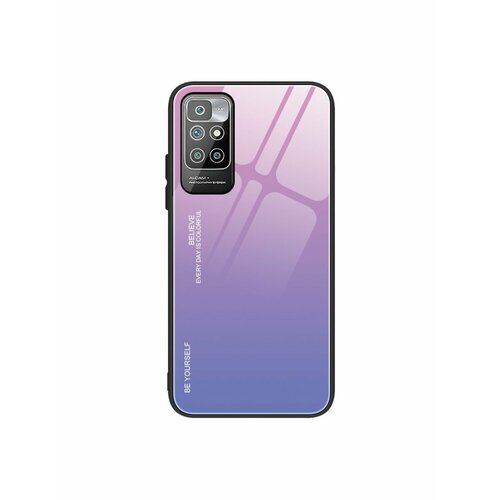 Brodef Gradation стеклянный чехол для Xiaomi Redmi 10 / 10 Prime Фиолетовый / Розовый