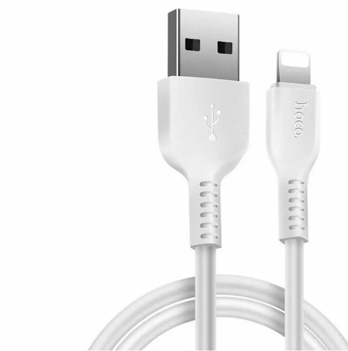 Кабель зарядка Hoco X20 Lightning - USB, 2.4A, 3m Белый, для iPhone; iPad