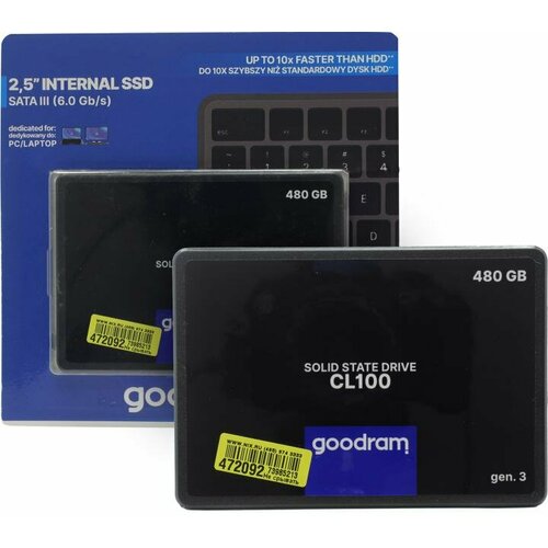 SSD для персональных компьютеров Goodram SSDPR-CL100-480-G3 498500₽