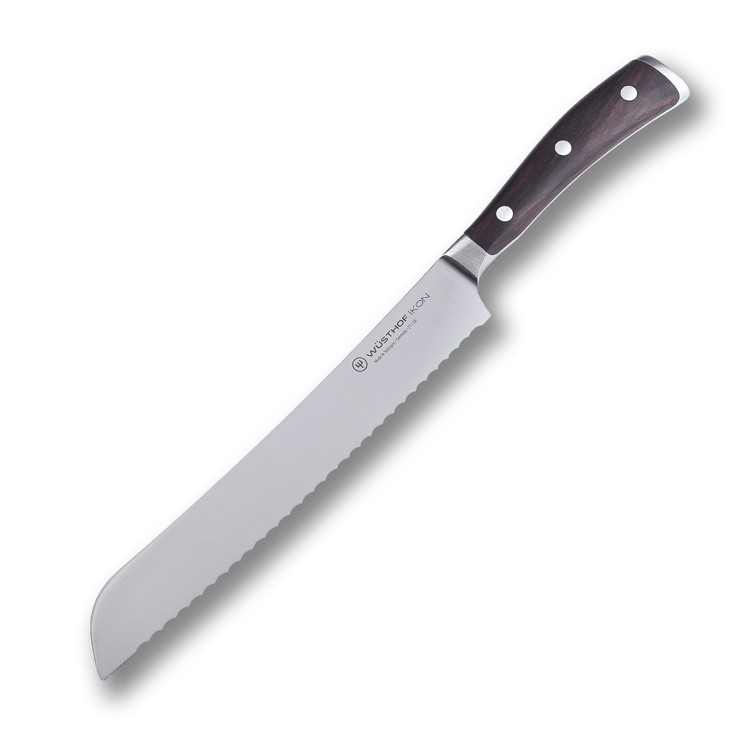 Кухонный нож для хлеба Wuesthof 20 см, кованая молибден-ванадиевая нержавеющая сталь X50CrMoV15, 1010531020