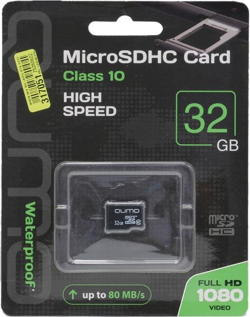 Карта памяти Qumo microSDHC 32 ГБ Class 10, V10, A1, UHS-I U1, 1 шт., черный - фото №5