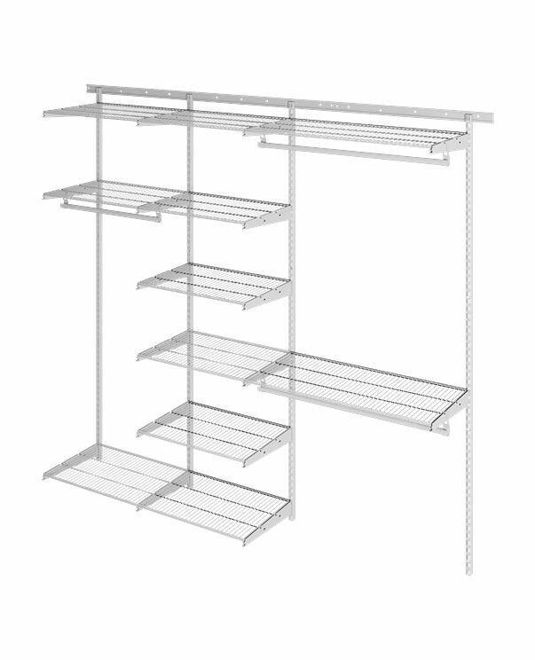 Гардеробная система хранения практик Max G210 белая 2050x2250x450 мм 11 полок