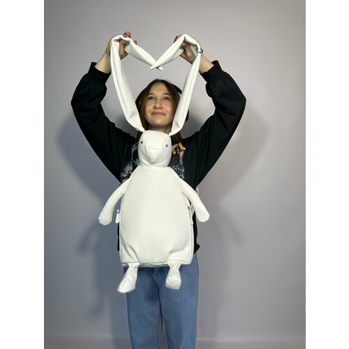 фото Рюкзак 005, фактура гладкая, белый маргоника