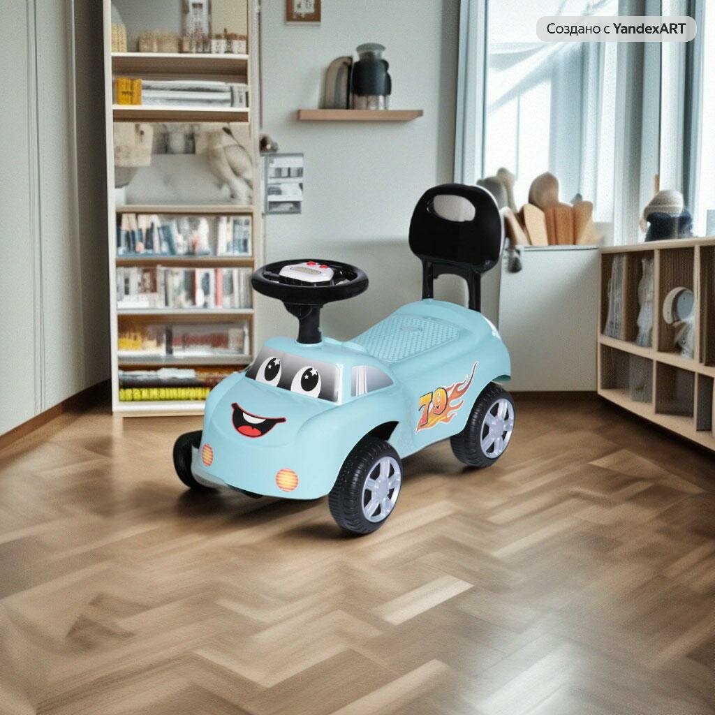 Каталка детская Dreamcar BabyCare (музыкальный руль), мята