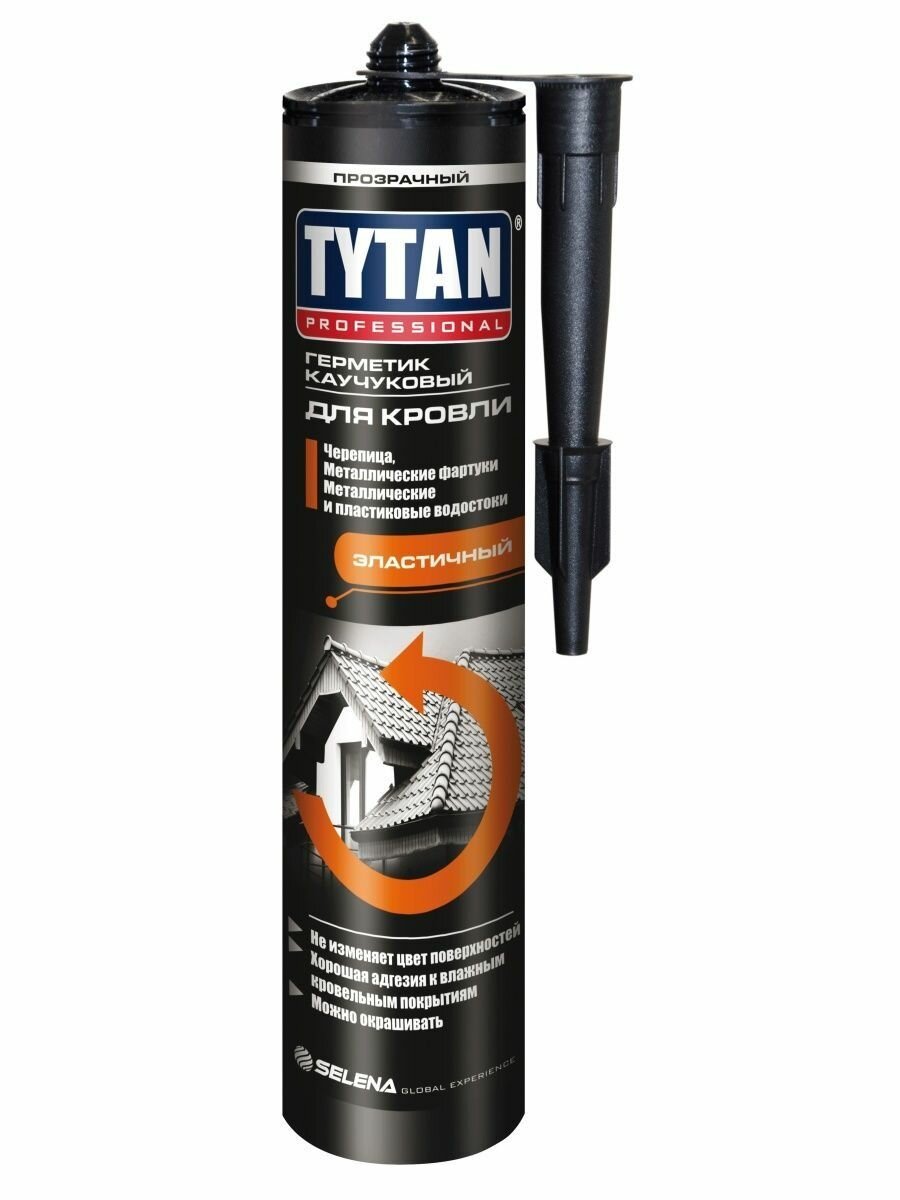 Герметик каучуковый для кровли бесцветный 310 мл TYTAN Professional