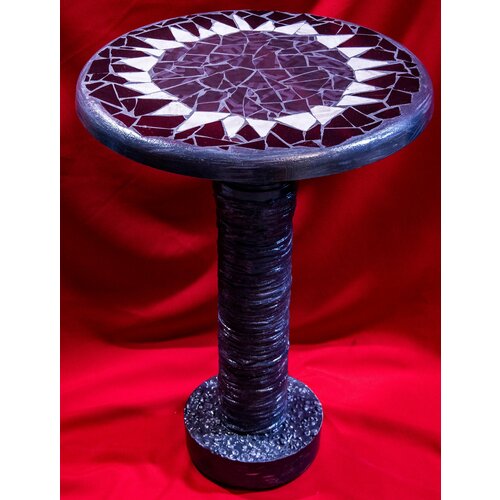 Столик из бетона с мозаичной отделкой и круглой столешницей - Лунное Затмение столик круглый на 1 ножке для сада со столешницей из мрамора redville единый размер белый