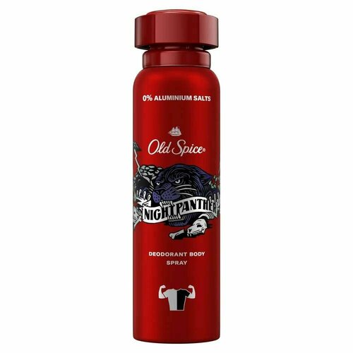 аэрозольный дезодорант для тела old spice nightpanther 150 мл Old Spice Nightpanther Дезодорант-спрей 150мл.