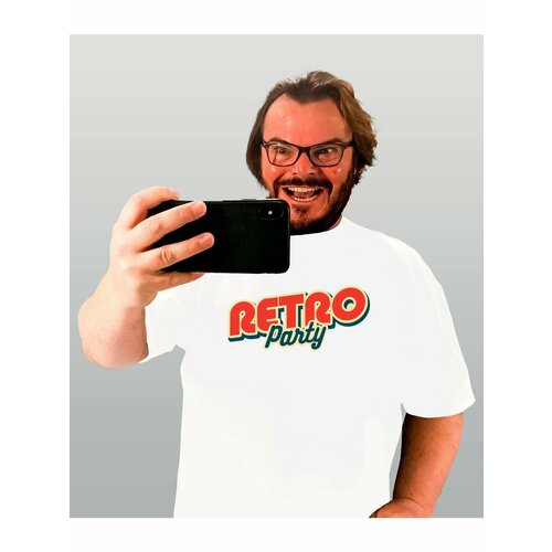 фото Футболка retro party 90е, размер 5xl, белый zerosell