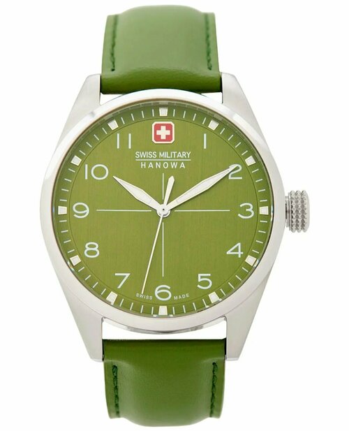 Наручные часы Swiss Military Hanowa SMWGA7000903, серебряный, зеленый