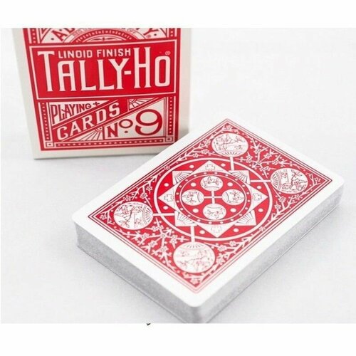 игральные карты bicycle tally ho metalluxe голубые Карты Tally-Ho Standard Index red Fan