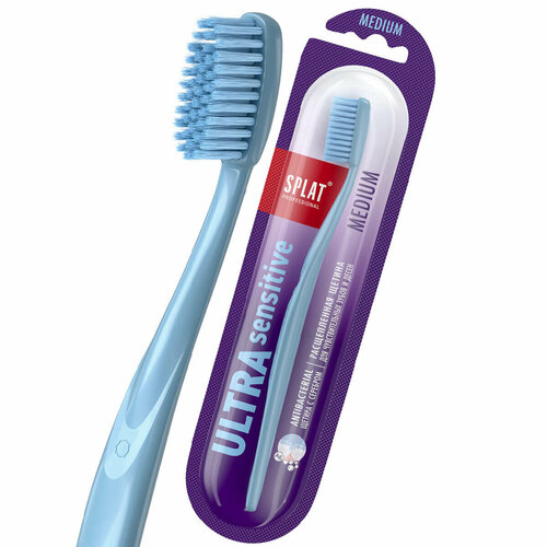 SPLAT Professional Зубная щетка Sensitive, средняя, цвет в ассортименте, SPLAT Professional