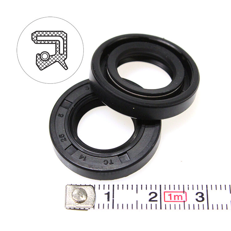 Манжета армированная (Сальник) 14х25х5 (тип 2 / TC) 70NBR