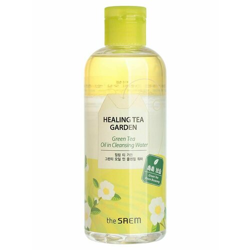 Средство для снятия макияжа, 300 мл, Healing Tea Garden Green Tea Oil In Cleansing water, THE SAEM жидкость для снятия макияжа с глаз и губ the saem green tea 150 мл