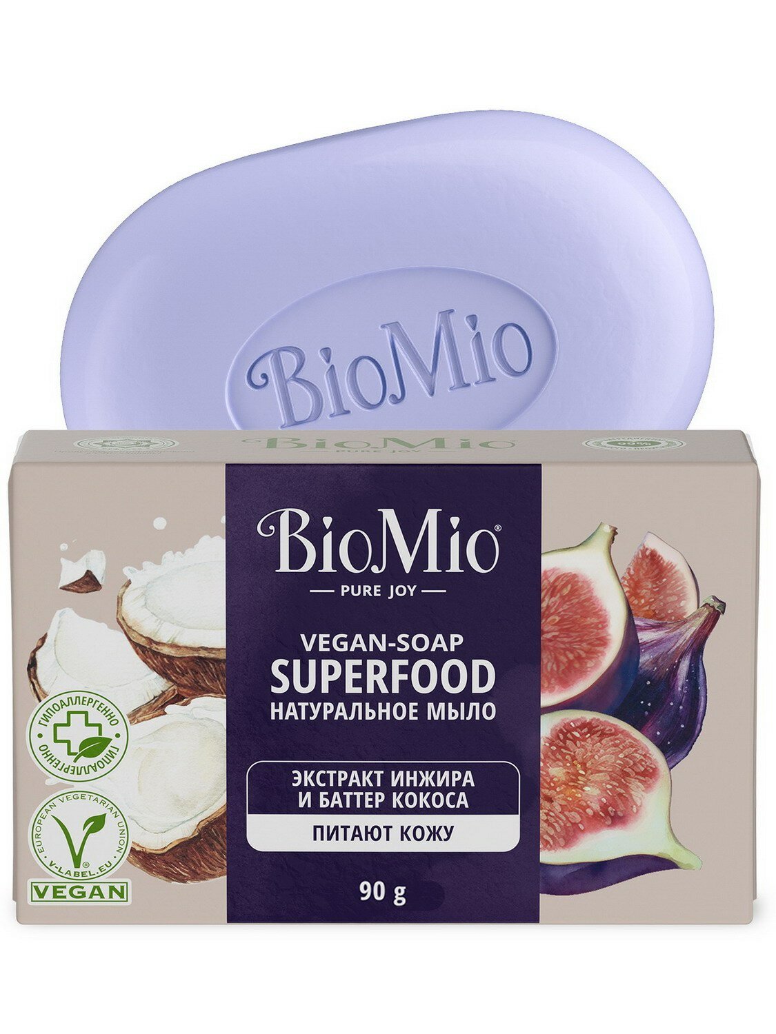 Мыло натуральное BioMio BIO-SOAP инжир и кокос 90 г