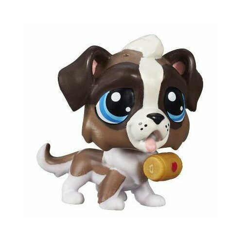 Littlest Pet Shop Одиночная зверюшка 'Сенбернар Bernie St.Croix' littlest pet shop зверюшка с игровой сценой обезьяна тайли littlest pet shop fanciest