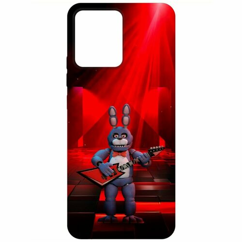 Чехол-накладка Krutoff Soft Case фнаф (FNAF) - Бонни с гитарой для Realme Narzo 50i Prime черный чехол накладка krutoff soft case фнаф fnaf фокси для realme narzo 50i prime черный