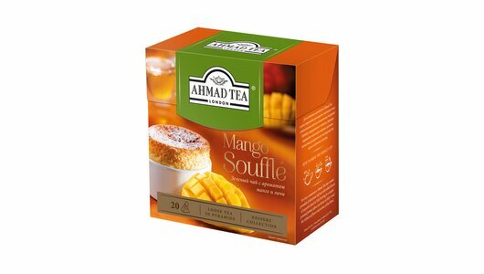 Чай зеленый Ahmad tea Mango souffle в пирамидках, 20 пак.