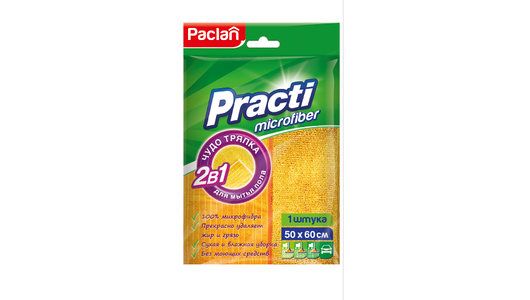 Тряпка для пола из микрофибры Paclan Practi Micro 50х60 см 1 шт
