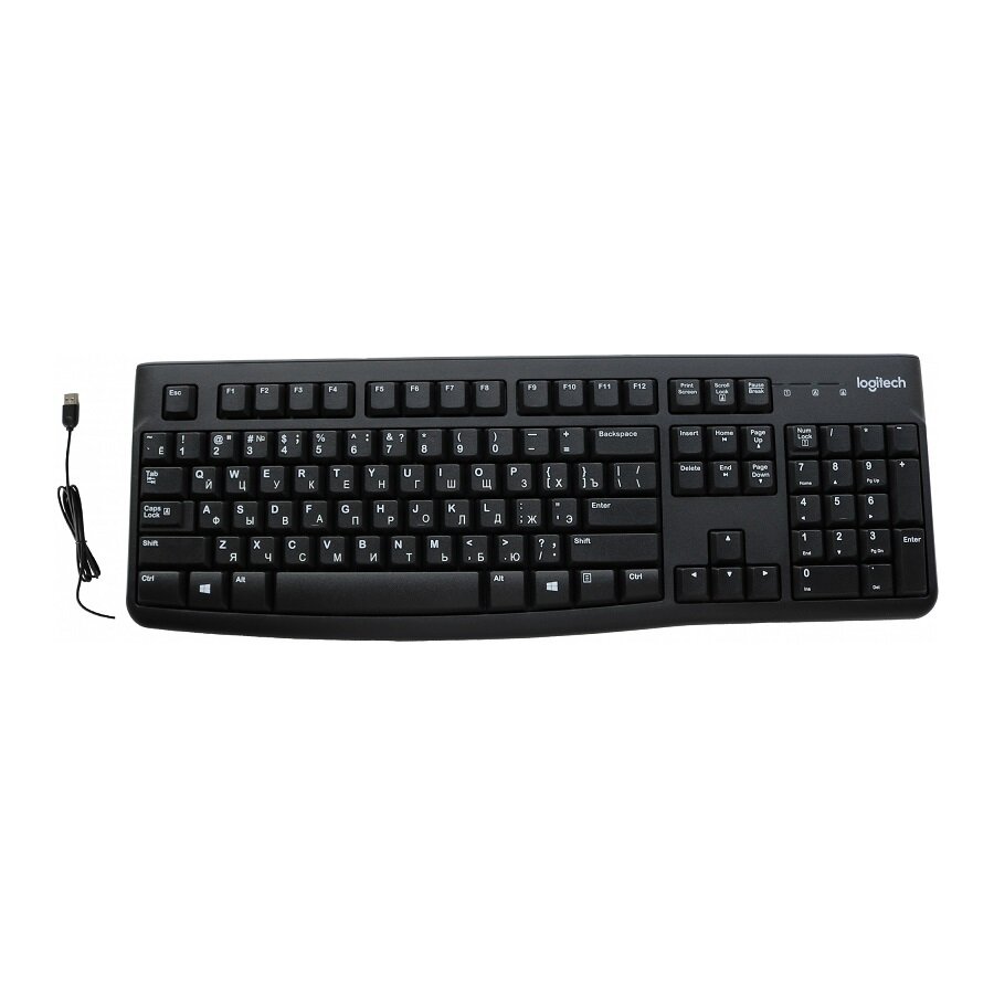 Клавиатура Logitech K120 черный USB (920-002583)