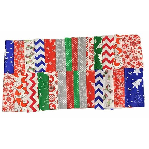 Ткань для шитья 20х20см. Набор 28 шт.