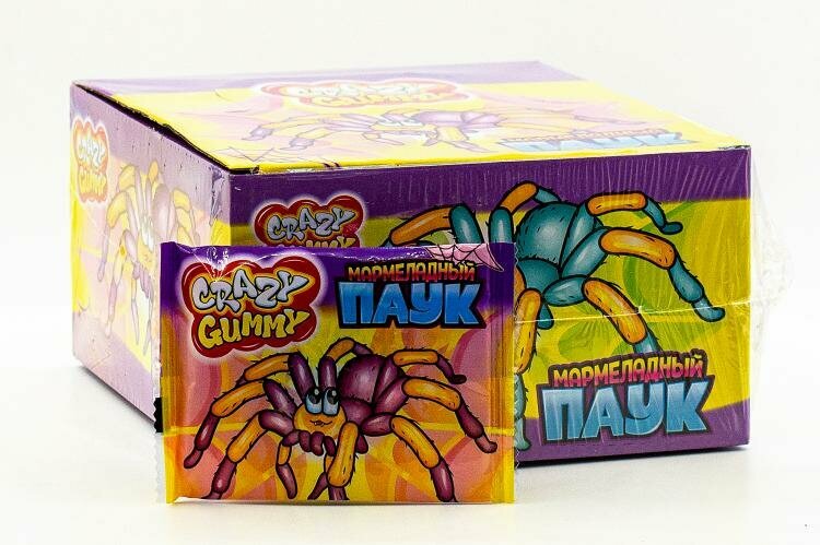 Мармелад Crazy Gummy Мармеладный Паук 15 гр Упаковка 36 шт