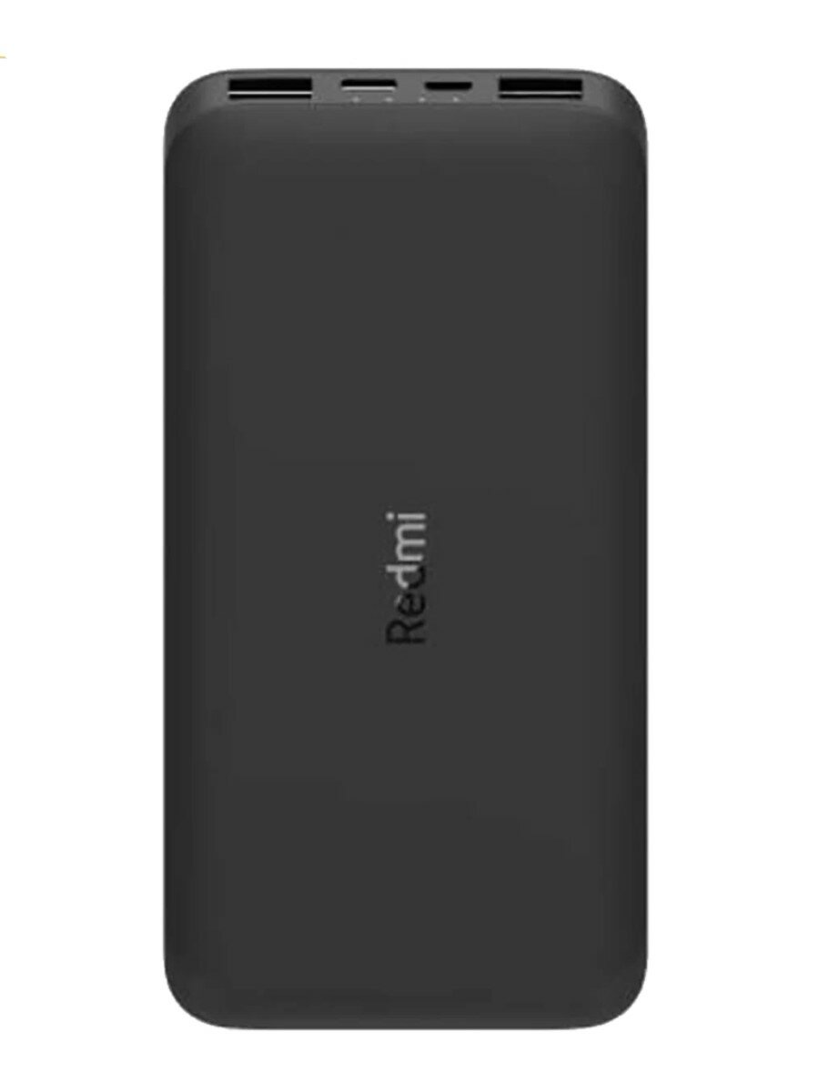 Портативный аккумулятор Xiaomi Redmi Power Bank с кабелем, 10000 mAh, черный, упаковка: коробка