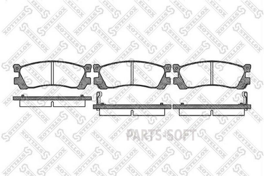 STELLOX 410002SX 410 002-SX_=PGD553=399 02 !колодки дисковые з.\ Mazda MPV 2.6i 92-96/Sentia 2.5i/3.0i 92>