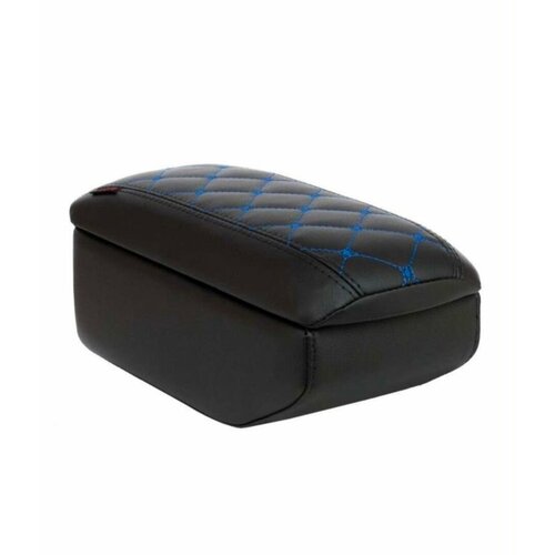 Бар-подлокотник Лада Гранта (2190\2191) (без рег. по высоте) из эко-кожи ромб синий (Аламар)