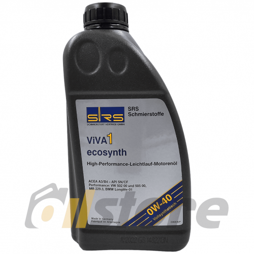Моторное масло SRS VIVA 1 ecosynth 0W-40, 1л